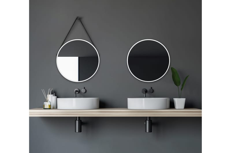 Nävesta Spegel 50 cm Rund, Vit