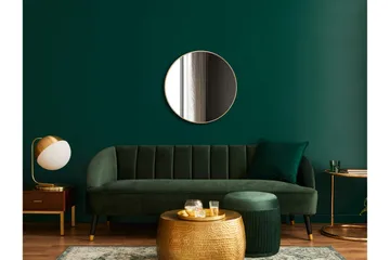 Nävesta Spegel 80 cm Rund - Guld - Inredning & dekor - Speglar - Badrumsspegel