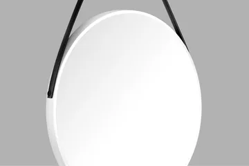Nävesta Spegel 80 cm Rund - Vit - Inredning & dekor - Speglar - Badrumsspegel