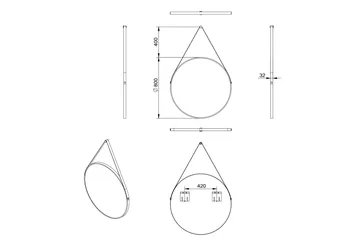 Nävesta Spegel 80 cm Rund - Vit - Inredning & dekor - Speglar - Badrumsspegel