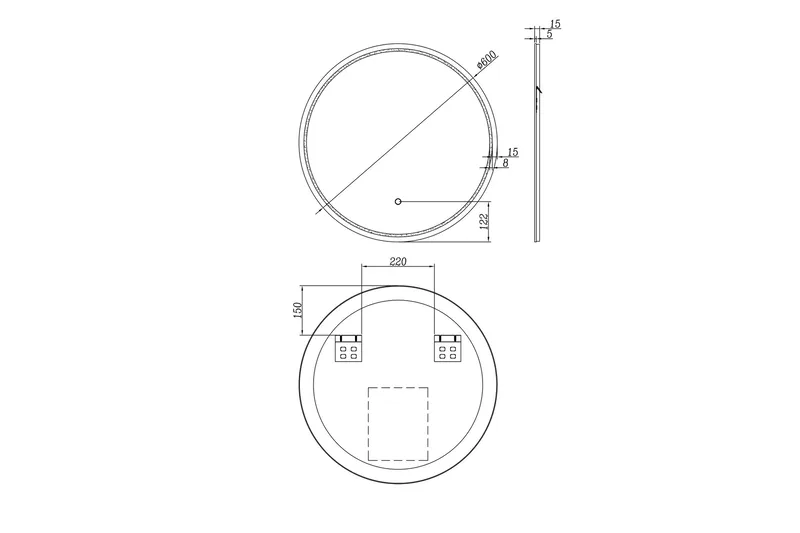 Norrbyn Väggspegel 60 cm - Inredning & dekor - Speglar - Badrumsspegel