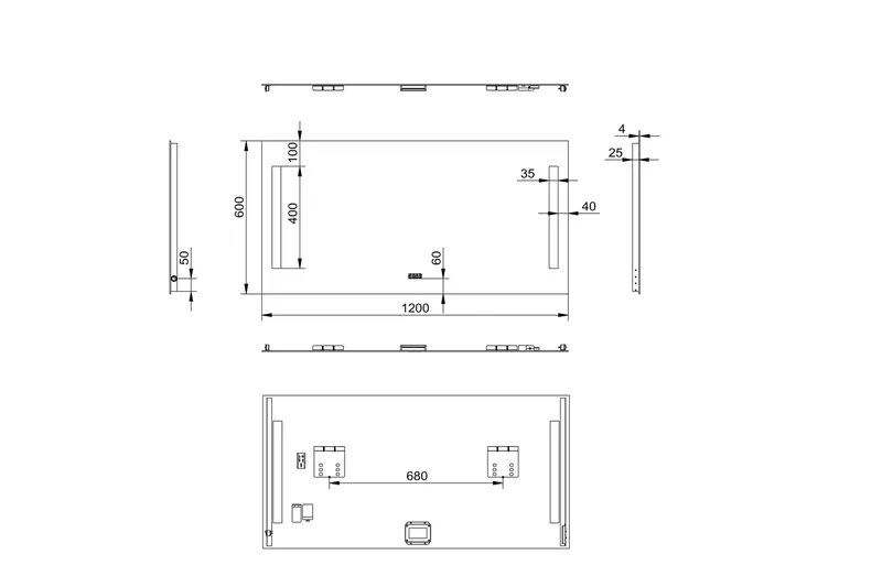 Purnuvara Badrumsspegel 120x60 cm LED-belysning - Inredning & dekor - Speglar - Badrumsspegel