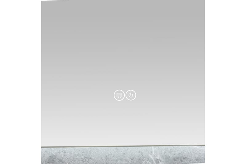 Rektangulär badrumsspegel med LED-belysning 120x120 cm Vit - Inredning & dekor - Speglar - Badrumsspegel