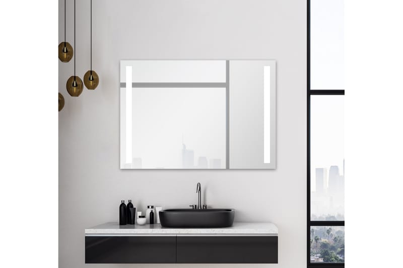 SALLENDE Spegel 140x70 cm - Badrumsspegel - Badrumsspegel med belysning