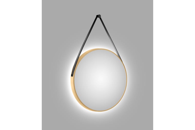 SALLENDE Spegel 80 cm Rund - Badrumsspegel - Badrumsspegel med belysning