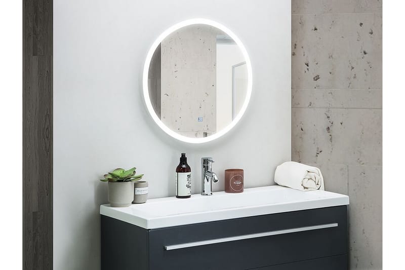SCHRENKER Spegel LED-belysning Silver - Inredning & dekor - Speglar - Badrumsspegel