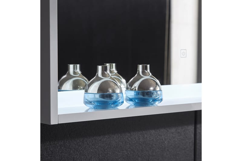 Spegel med inbyggd LED-belysning och hyllkant 13x68 cm Vit - Inredning & dekor - Speglar - Badrumsspegel
