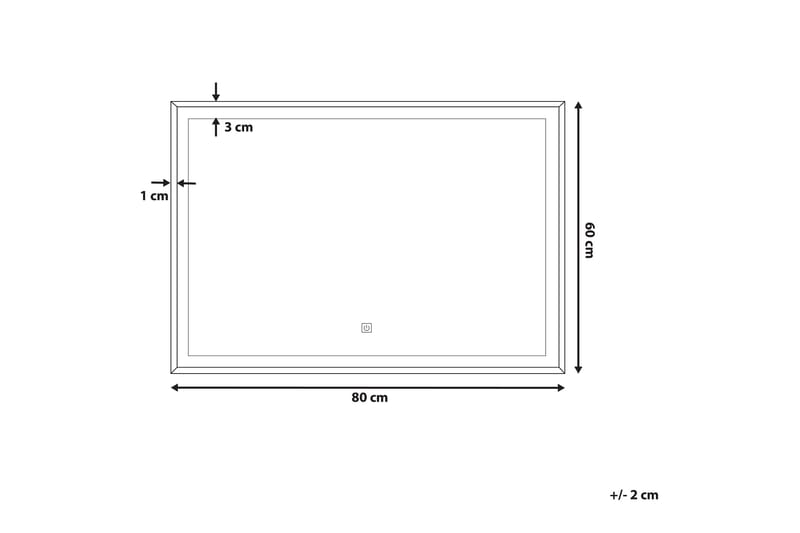 YOSHIMI Spegel LED 60x80 cm Silver - Inredning & dekor - Speglar - Badrumsspegel