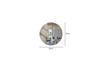 Buhem Vägghängd Spegel Rund 60 cm - Beige - Inredning & dekor - Speglar - Väggspegel