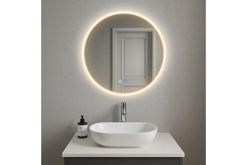Clas Rund Badrumsspegel med LED-belysning 120 cm - Anti-Fog och Touch-Styrning - Inredning & dekor - Speglar - Badrumsspegel