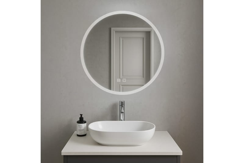 Clas Rund Badrumsspegel med LED-belysning 120 cm - Anti-Fog och Touch-Styrning - Inredning & dekor - Speglar - Badrumsspegel