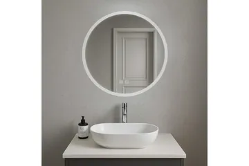 Clas Rund Badrumsspegel med LED-belysning 120 cm - Anti-Fog och Touch-Styrning - Inredning & dekor - Speglar - Badrumsspegel