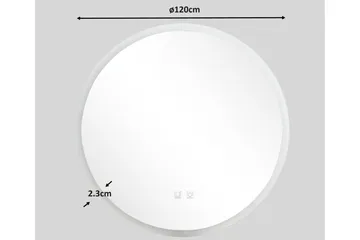 Clas Rund Badrumsspegel med LED-belysning 120 cm - Anti-Fog och Touch-Styrning - Inredning & dekor - Speglar - Badrumsspegel
