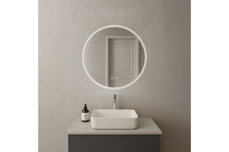 Clas Rund Badrumsspegel med LED-belysning 80 cm - Anti-Fog och Touch-Styrning - Inredning & dekor - Speglar - Badrumsspegel