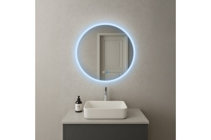Clas Rund Badrumsspegel med LED-belysning 80 cm - Anti-Fog och Touch-Styrning - Inredning & dekor - Speglar - Badrumsspegel