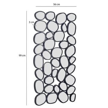 Corano Väggspegel 56x99 cm Organisk Asymmetrisk - Svart och silverfärgad - Inredning & dekor - Speglar - Väggspegel