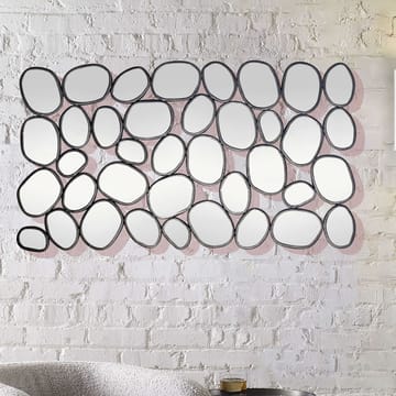 Corano Väggspegel 56x99 cm Organisk Asymmetrisk - Svart och silverfärgad - Inredning & dekor - Speglar - Väggspegel