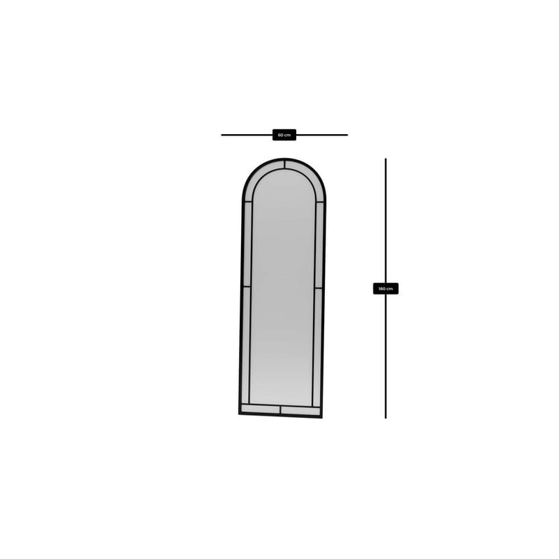 Dasina Golvspegel 60x180 cm - Svart - Inredning & dekor - Speglar - Helkroppsspegel