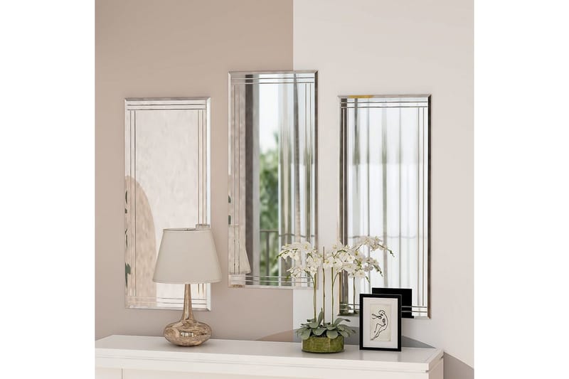 Dekorativt Spegelset (3 Delar) Heba Buhem Transparent - Ivory - Inredning & dekor - Speglar - Väggspegel
