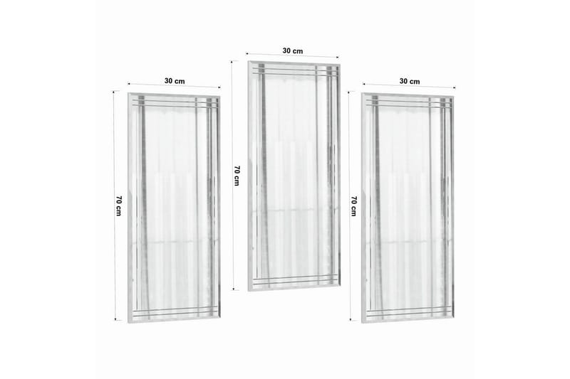 Dekorativt Spegelset (3 Delar) Heba Buhem Transparent - Ivory - Inredning & dekor - Speglar - Väggspegel
