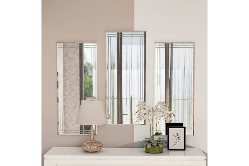Dekorativt Spegelset (3 Delar) Heba Buhem Transparent - Ivory - Inredning & dekor - Speglar - Väggspegel