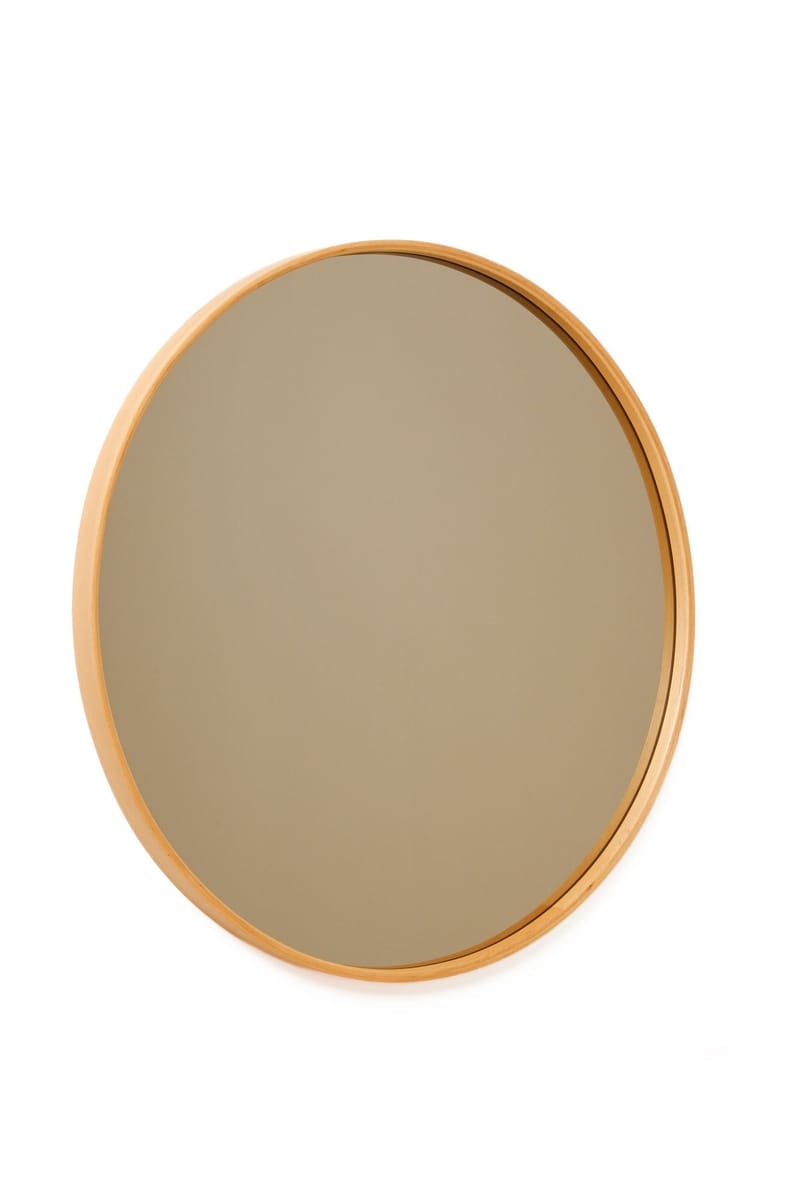 Dravik Dekorativ spegel 40x40x4 cm - vit ram med ekdetaljer - Inredning & dekor - Speglar - Väggspegel