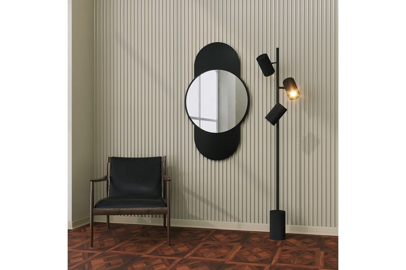 Ewelina Vägghängd Spegel Rund 60 cm - Svart - Inredning & dekor - Speglar - Väggspegel