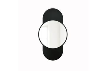 Ewelina Vägghängd Spegel Rund 60 cm Svart