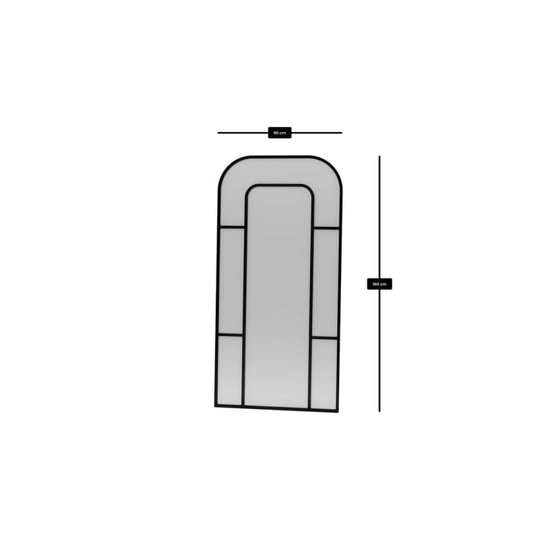 Faylen Golvspegel 90x180 cm - Svart - Inredning & dekor - Speglar - Helkroppsspegel
