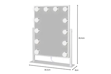 Glow Liten Sminkspegel på fot 36,5 cm med LED Belysning/Lampor Holywood spegel - Vit - Inredning & dekor - Speglar - Sminkspegel