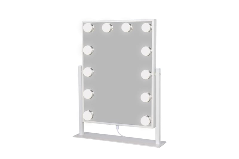 Glow Liten Sminkspegel på fot 36,5 cm med LED Belysning/Lampor Holywood spegel - Vit - Inredning & dekor - Speglar - Sminkspegel