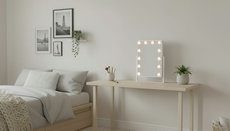 Glow Sminkspegel 36,5 cm med LED Belysning Vit - Inredning & dekor - Speglar - Sminkspegel