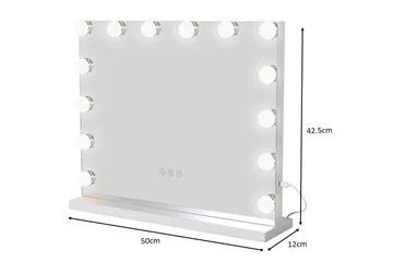 Glow Sminkspegel på fot 50 cm med LED Belysning/Lampor Hollywood spegel - Vit - Inredning & dekor - Speglar - Sminkspegel