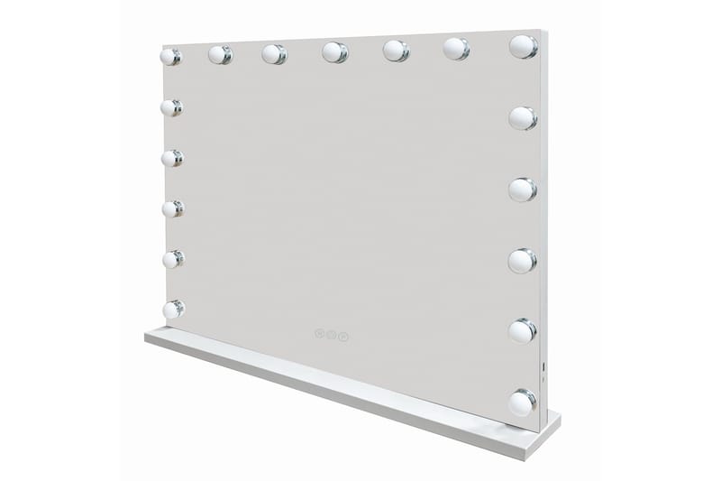 Glow Stor sminkspegel 70 cm med belysning lampor - Hollywood spegel med USB-charging - Vit - Inredning & dekor - Speglar - Sminkspegel