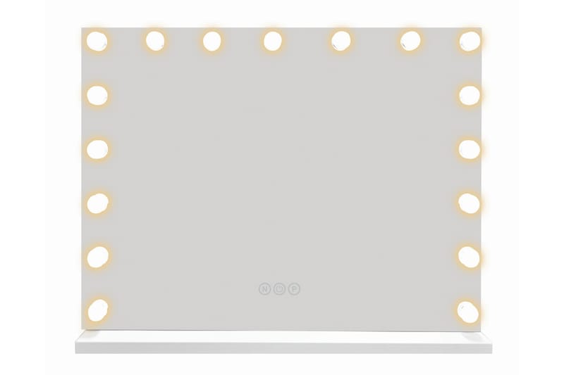 Glow Stor sminkspegel 70 cm med belysning lampor - Hollywood spegel med USB-charging - Vit - Inredning & dekor - Speglar - Sminkspegel