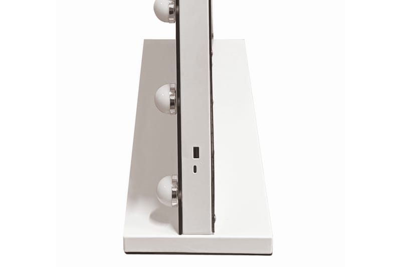 Glow Stor sminkspegel 70 cm med belysning lampor - Hollywood spegel med USB-charging - Vit - Inredning & dekor - Speglar - Sminkspegel