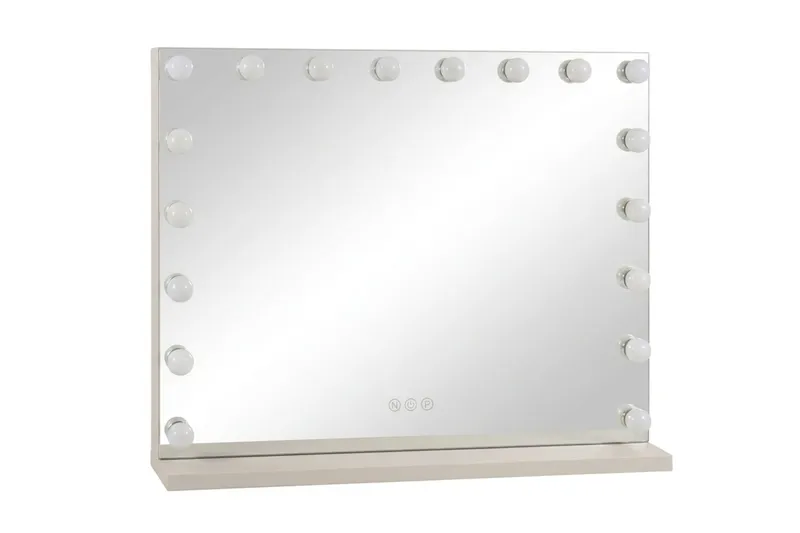 Glow Stor Sminkspegel 80 cm med belysning - Beige - Inredning & dekor - Speglar - Sminkspegel
