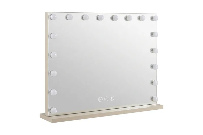 Glow Stor Sminkspegel 80 cm med belysning - Beige - Inredning & dekor - Speglar - Sminkspegel
