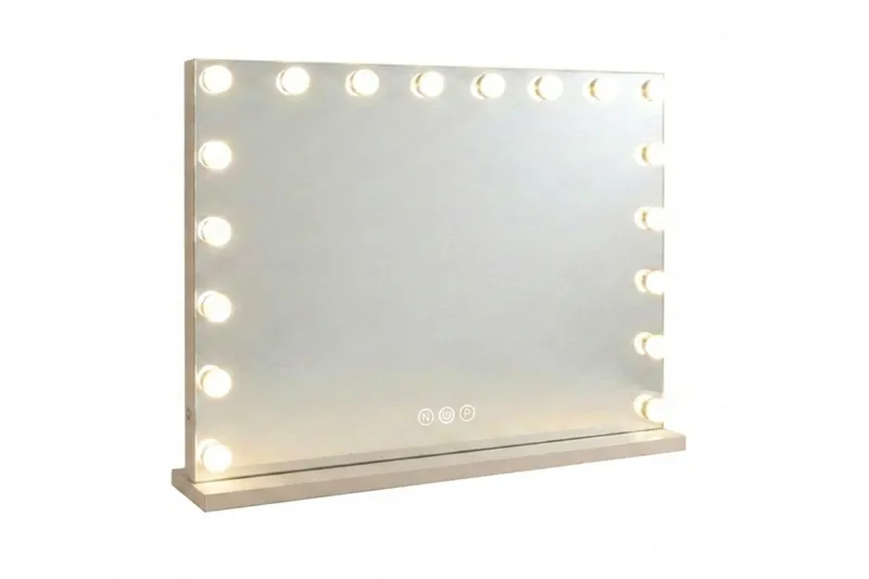 Glow Stor Sminkspegel 80 cm med belysning - Beige - Inredning & dekor - Speglar - Sminkspegel