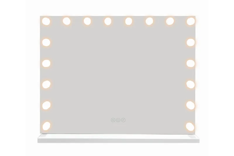 Glow Stor sminkspegel 80 cm med belysning lampor - Hollywood spegel med USB-charging - Vit - Inredning & dekor - Speglar - Sminkspegel