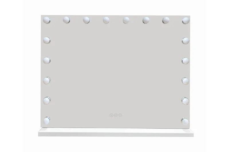 Glow Stor sminkspegel 80 cm med belysning lampor - Hollywood spegel med USB-laddning - Vit - Inredning & dekor - Speglar - Sminkspegel