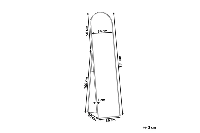 Golvspegel Bagnolet Silver - Silver - Inredning & dekor - Speglar - Helkroppsspegel