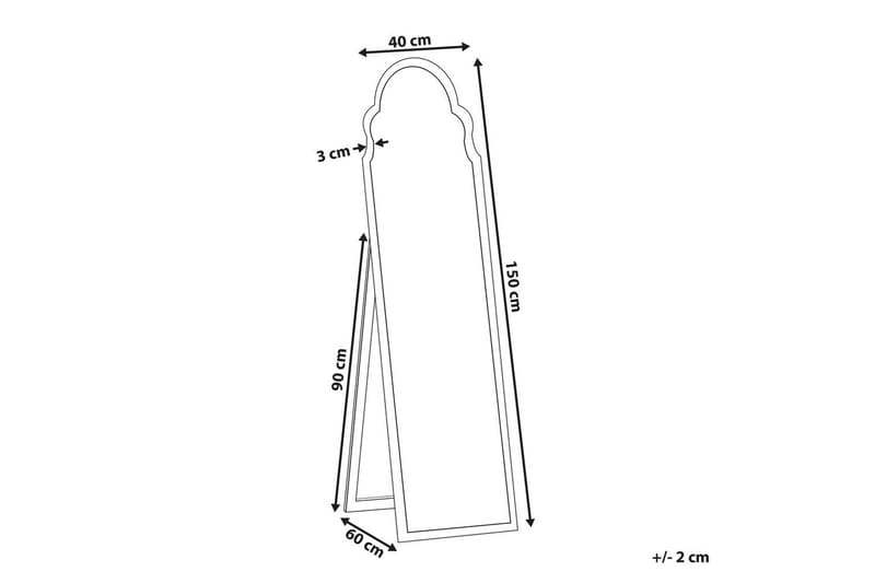 Golvspegel Chatillon Silver - Silver - Inredning & dekor - Speglar - Helkroppsspegel