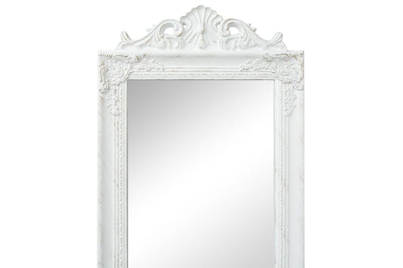 Fristående spegel barockstil 160x40 cm vit - Vit - Helkroppsspegel - Golvspegel