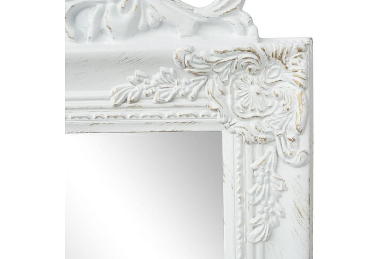 Fristående spegel barockstil 160x40 cm vit - Vit - Inredning & dekor - Speglar - Golvspegel