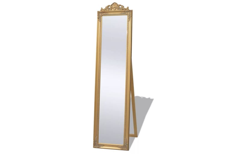 Fristående spegel i barockstil 160x40 cm guld - Guld - Inredning & dekor - Speglar - Golvspegel