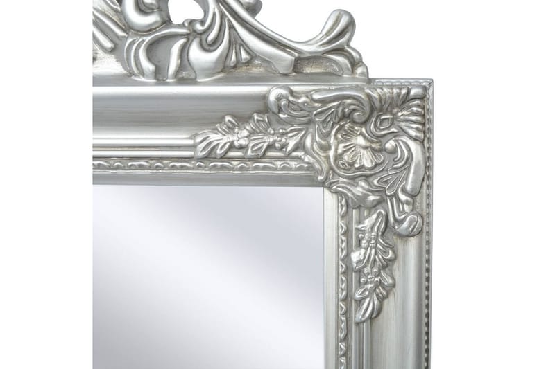 Fristående spegel i barockstil 160x40 cm silver - Silver - Helkroppsspegel - Golvspegel