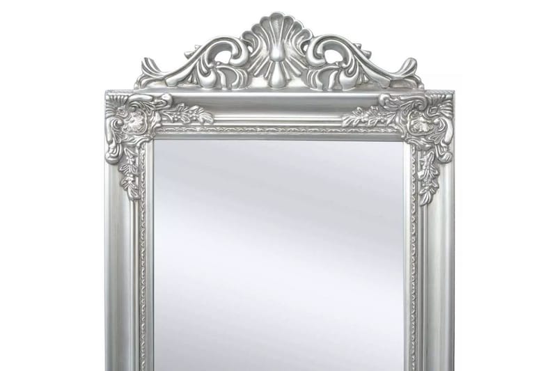 Fristående spegel i barockstil 160x40 cm silver - Silver - Helkroppsspegel - Golvspegel
