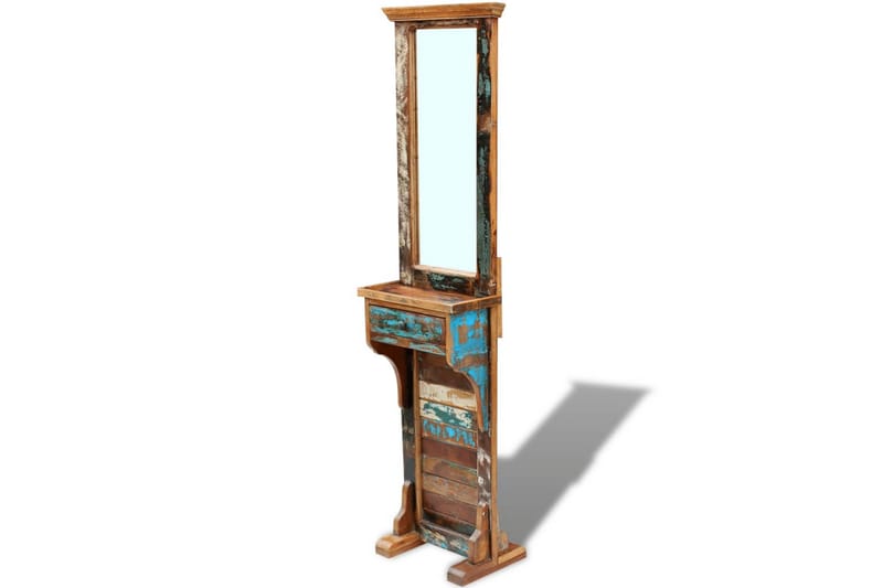 Hallspegel massivt återvunnet trä 47x23x180 cm - Flerfärgad - Inredning & dekor - Speglar - Golvspegel