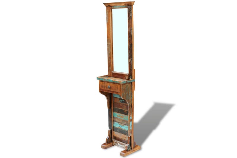 Hallspegel massivt återvunnet trä 47x23x180 cm - Flerfärgad - Inredning & dekor - Speglar - Golvspegel